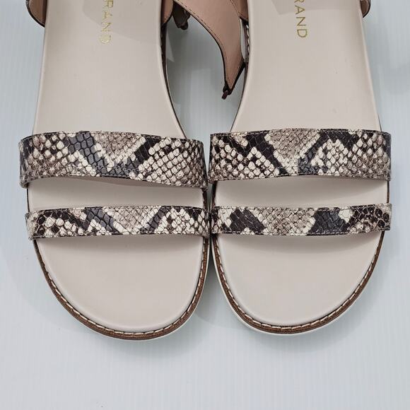 Cole Haan OG Peyton Sandal Womens 10 Flatform Pecan Snake Print Leather Wedge - Picture 5 of 15